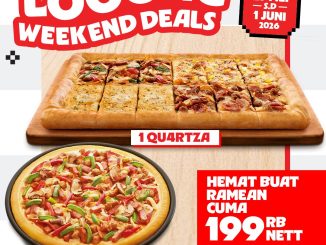 Promo Pizza Hut Long Weekend Paket Hemat Rp. 199ribu isi QU4RTZA dan Regular Pizza