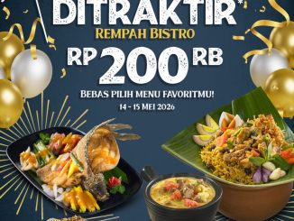 Promo Rempah Bistro Anniversary ke-5 Diskon Rp. 200.000 untuk 10 antrean pertama per sesi
