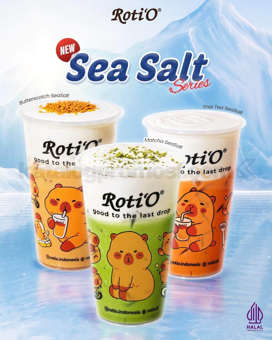 Promo Roti'O NEW! Sea Salt Series Promo Roti'O NEW! Sea Salt Series dengan varian Butterscotch, Matcha, dan Thai Tea