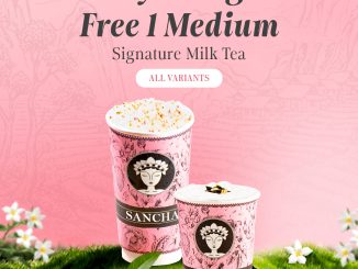 Promo Sancha Opening Cibinong City Mall Buy 1 Get 1 Free milk tea semua varian