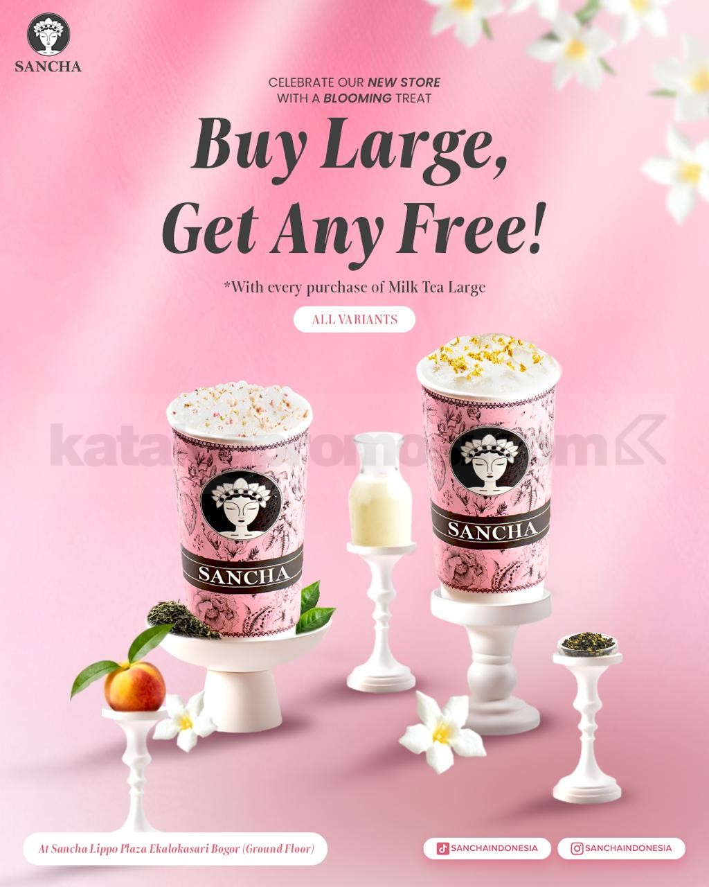 Promo Sancha Opening Lippo Plaza Ekalokasari Buy 1 Get 1 Free Promo Sancha Opening Lippo Plaza Ekalokasari Buy 1 Get 1 Free milk tea semua varian