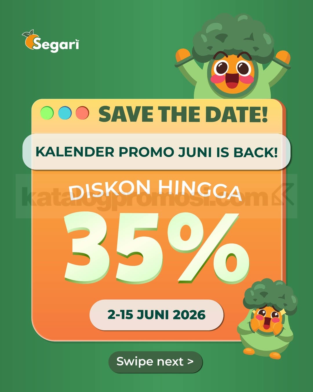 Promo Segari Diskon Hingga 35% Belanja Hemat Juni 2026 Promo Segari Diskon Hingga 35% Belanja Hemat Juni 2026 dengan promo harian dan ekstra diskon hingga Rp. 100.000