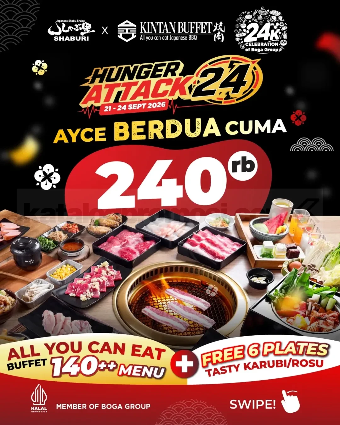 Promo Shaburi Kintan Buffet AYCE Berdua Rp240.000 Promo Shaburi Kintan Buffet AYCE Berdua Rp240.000 dengan free 6 ROSU/KARUBI