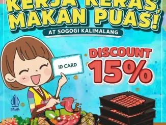 Promo Sogogi Kalimalang Spesial Diskon 15% untuk karyawan mahasiswa dan pelajar saat weekday