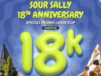 Promo Sour Sally 18th Anniversary Large Cup Rp. 18.000 tanggal 15 Mei 2026 di outlet tertentu
