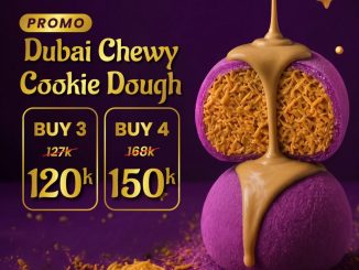 Promo Sour Sally Dubai Chewy Cookie Dough Buy 3 Rp. 120.000 dengan opsi Buy 4 lebih hemat