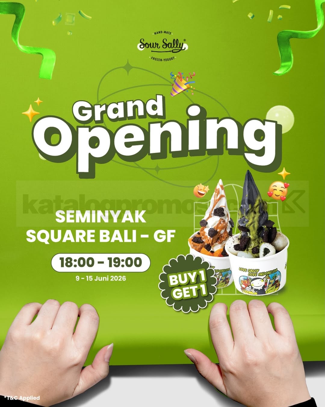 Promo Sour Sally Opening Seminyak Square Bali Buy 1 Get 1 Promo Sour Sally Opening Seminyak Square Bali Buy 1 Get 1 untuk pembukaan outlet ke-151 di Bali