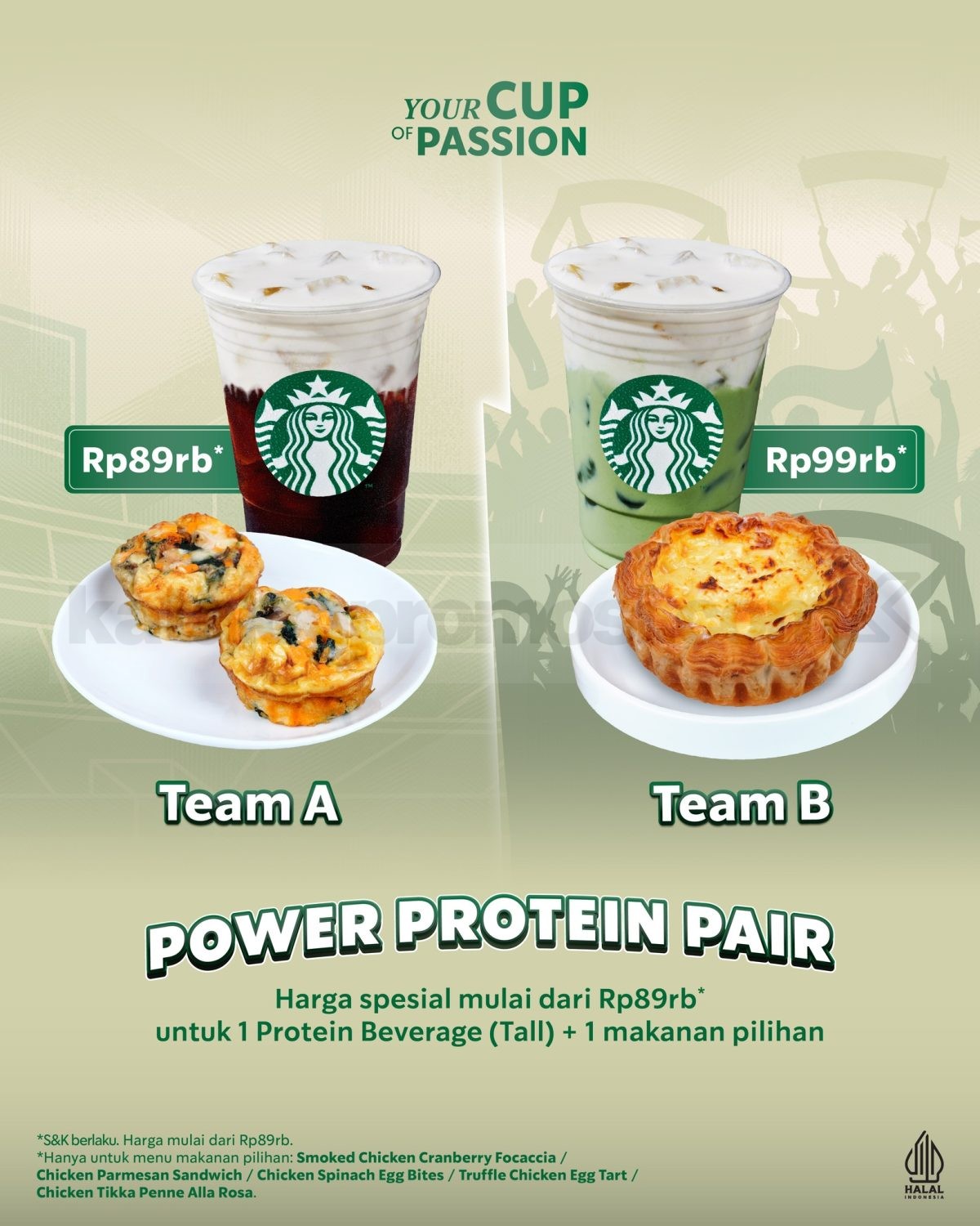 Promo Starbucks Super Protein Bundle mulai Rp. 89.000 Promo Starbucks Super Protein Bundle mulai Rp. 89.000 untuk Starbucks Rewards Member dengan kopi protein dan makanan pilihan.