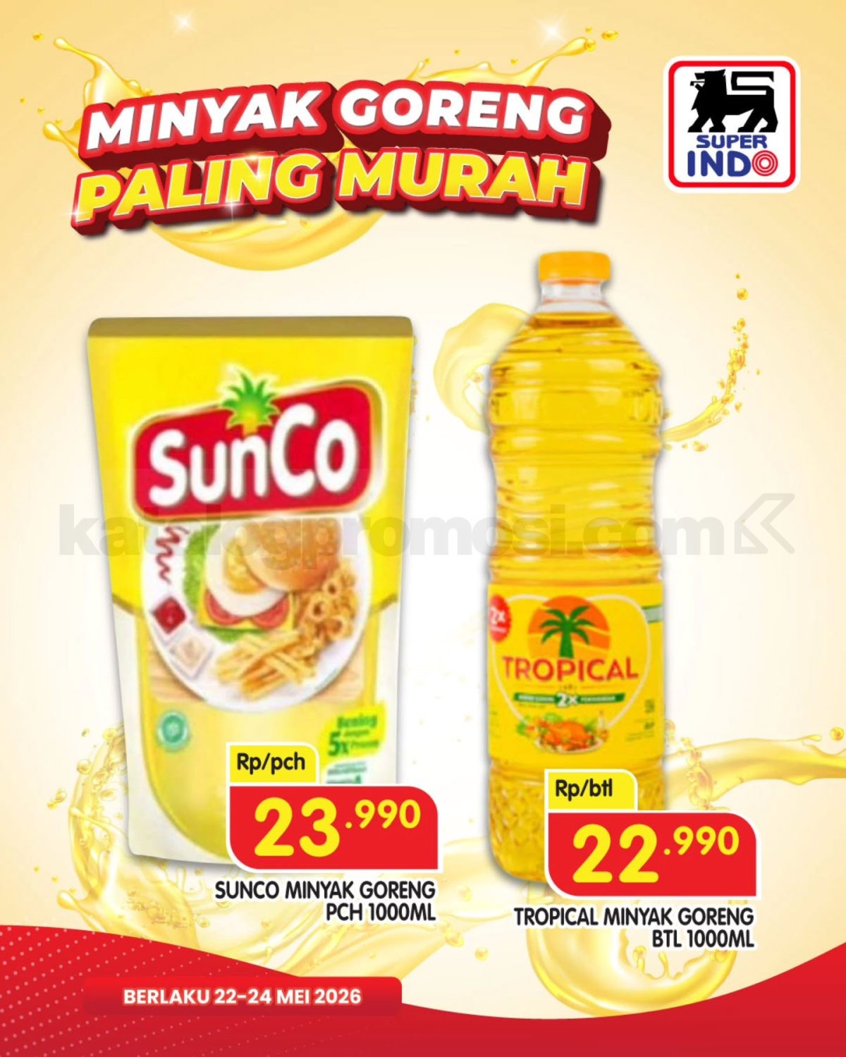 Promo Super Indo Minyak Goreng Paling Murah 22-24 Mei 2026