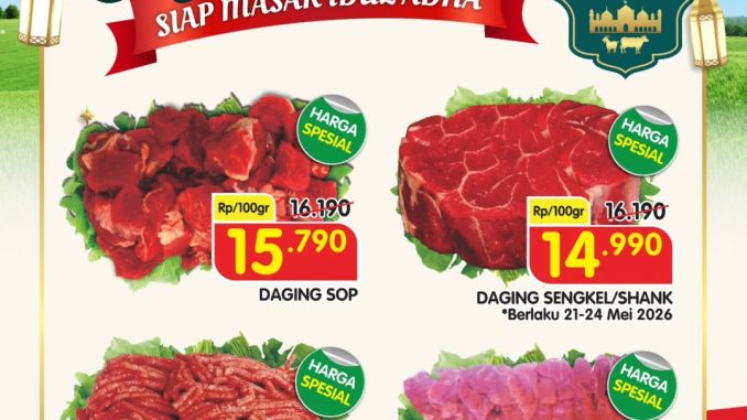 Promo Super Indo Super Hemat Sambut Idul Adha untuk produk ayam, sapi, minuman, dan kebutuhan rumah