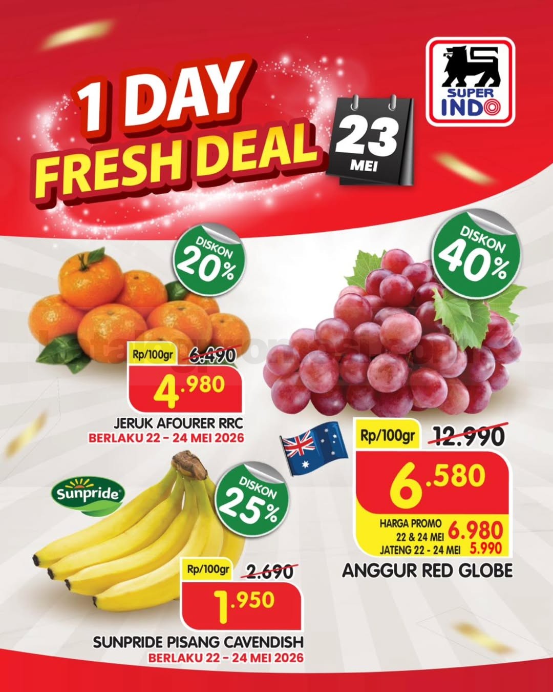 Promo Superindo HANYA 1 HARI 23 Mei 2026