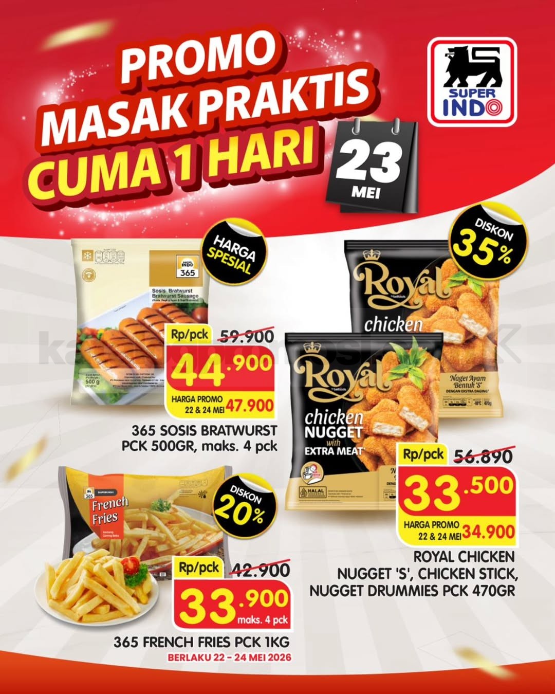 Promo Superindo HANYA 1 HARI 23 Mei 2026