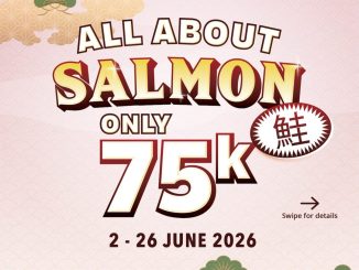 Promo Sushi Tei All About Salmon Paket Rp. 75.000 dengan pilihan paket menu salmon lengkap