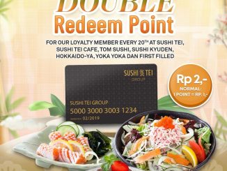 Promo SUSHI TEI Double Redeem Poin Hanya 1 Hari tanggal 20 Mei 2026 untuk pengguna aplikasi member
