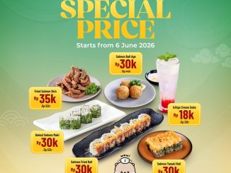 Promo Sushi Tei Harga Spesial mulai Rp. 18.000 untuk menu salmon dan minuman favorit di outlet tertentu
