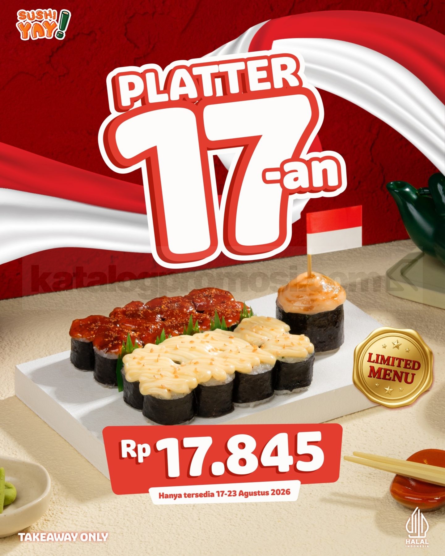 Promo Sushi Yay Menu Baru Platter 17-an Rp 17.845 Promo Sushi Yay Menu Baru Platter 17-an Rp 17.845