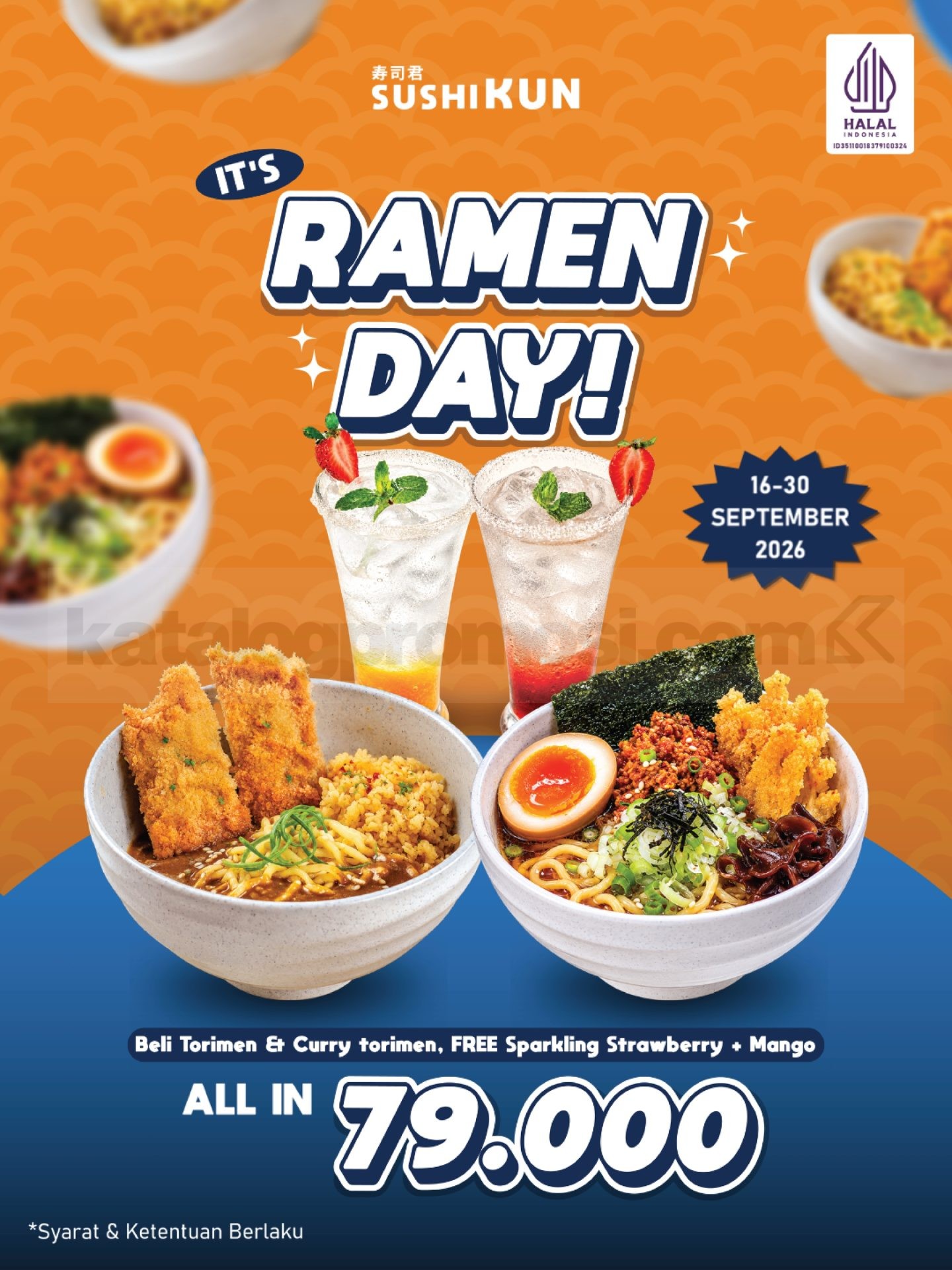 Promo sushiKUN It’s Ramen Day All In Rp79.000