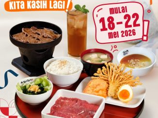 Promo Ten Ten Mei-Ga Combo Buy 2 FREE 1 Tempura dan Niku Set periode 18 – 22 Mei 2026