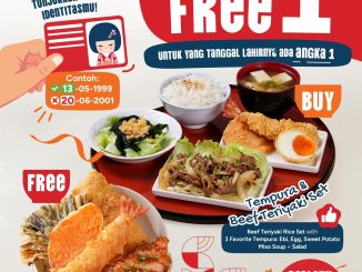 Promo Tenten Anniversary BELI 1 GRATIS 1 khusus pelanggan dengan tanggal lahir mengandung angka 1 periode 8–12 Juni 2026