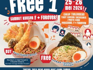 Promo TenTen Buy 1 Free 1 Sambut Konser FForever dengan Gyu Super Bowl dan ramen gratis periode 25 sampai 26 Mei 2026