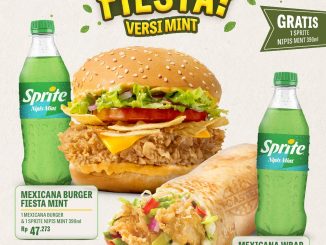 Promo Texas Chicken Mexicana Fiesta Gratis Sprite Mint combo burger dan wrap Rp. 47.273