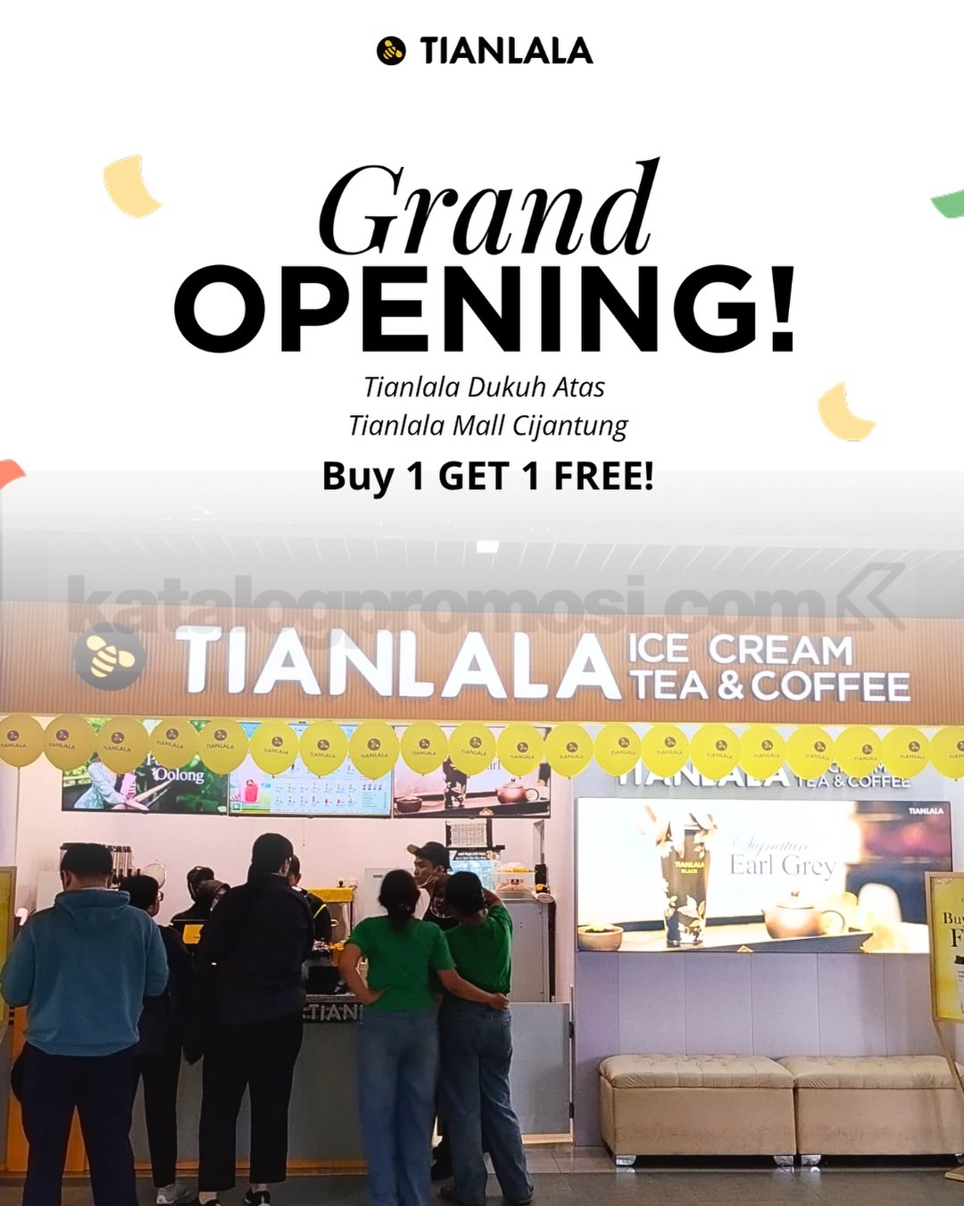 Promo Tianlala Grand Opening Buy 1 Get 1 Free Promo Tianlala Grand Opening Buy 1 Get 1 Free di Mall Cijantung dan Dukuh Atas.