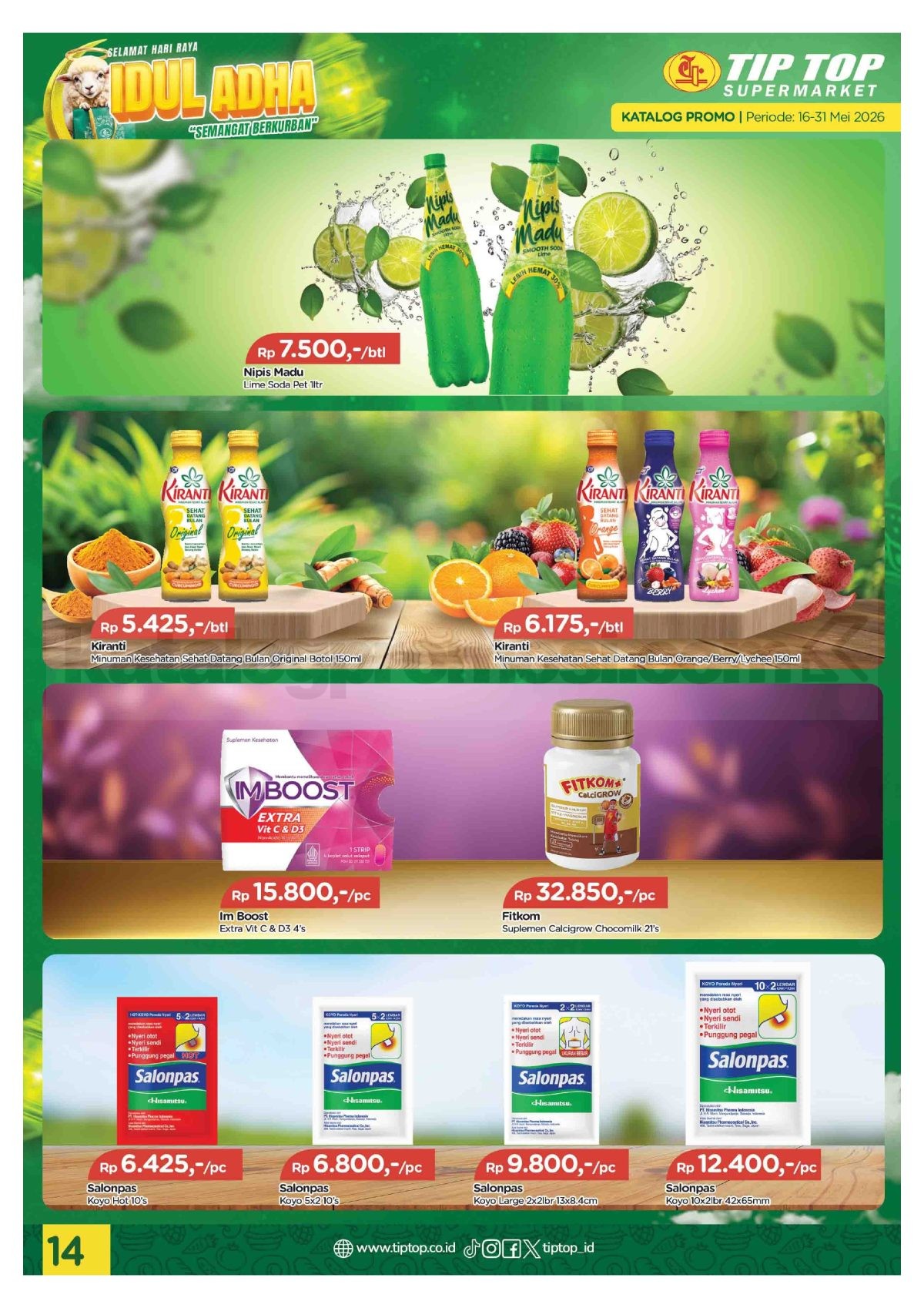 Promo TIP TOP SWALAYAN Katalog Mingguan 16-31 Mei 2026 Promo TIP TOP SWALAYAN Katalog Mingguan 16-31 Mei 2026 13