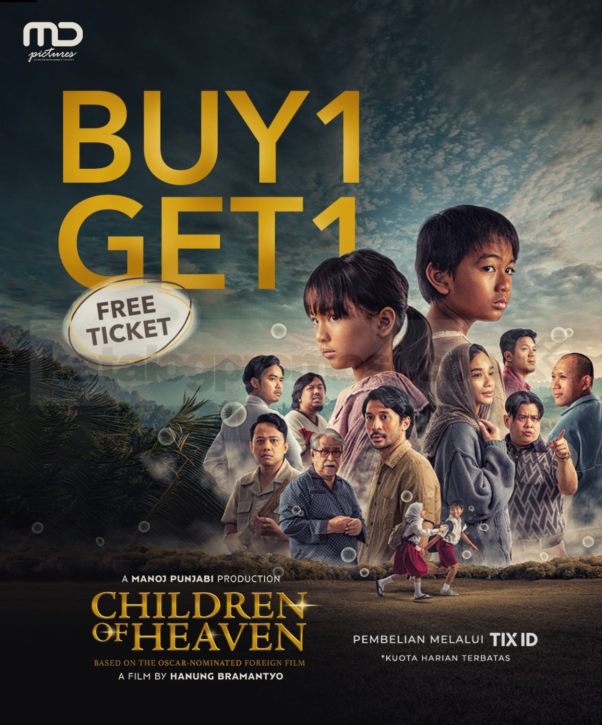Promo TIX ID Buy 1 Get 1 Film Children of Heaven Promo TIX ID Buy 1 Get 1 Film Children of Heaven mulai 27 Mei 2026 lewat aplikasi TIX ID