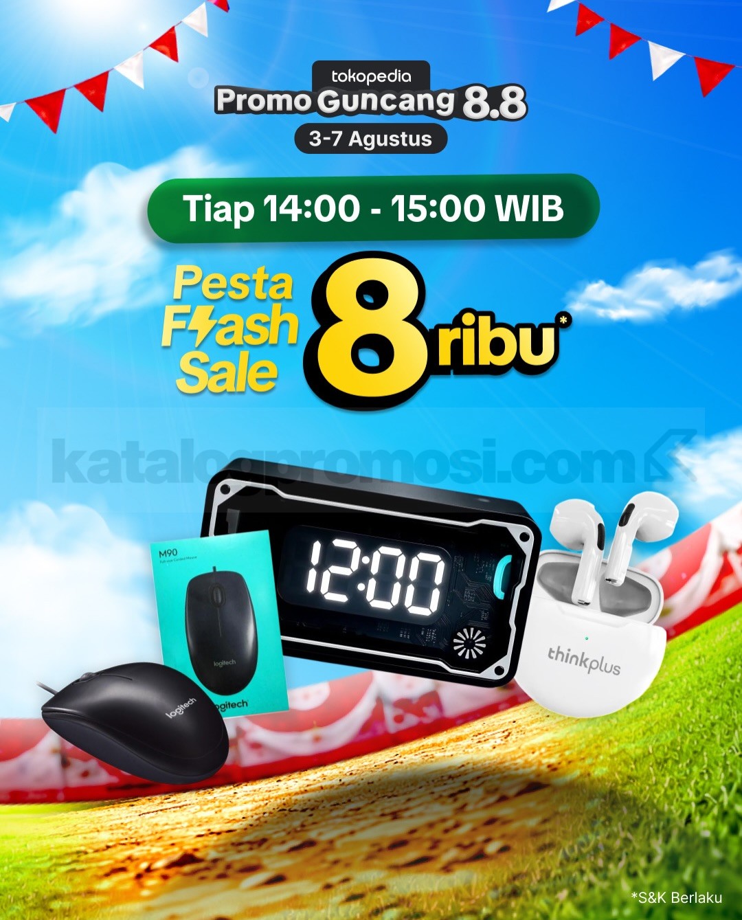 Promo Tokopedia Guncang 8.8 Flash Sale Rp8.000 & Diskon 80% Promo Tokopedia Guncang 8.8 Flash Sale Rp8.000 & Diskon 80% 4