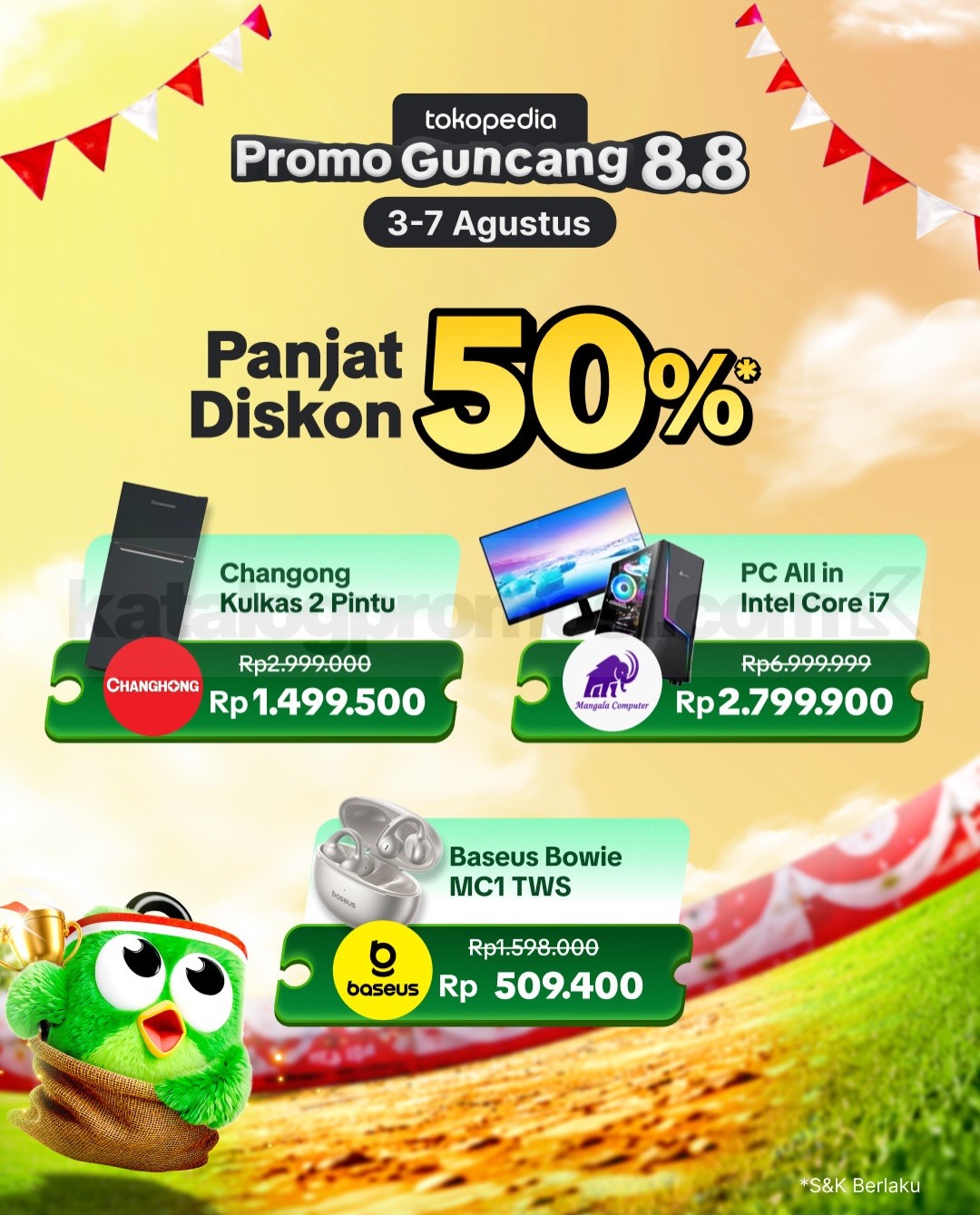 Promo Tokopedia Guncang 8.8 Flash Sale Rp8.000 & Diskon 80% Promo Tokopedia Guncang 8.8 Flash Sale Rp8.000 & Diskon 80% 11