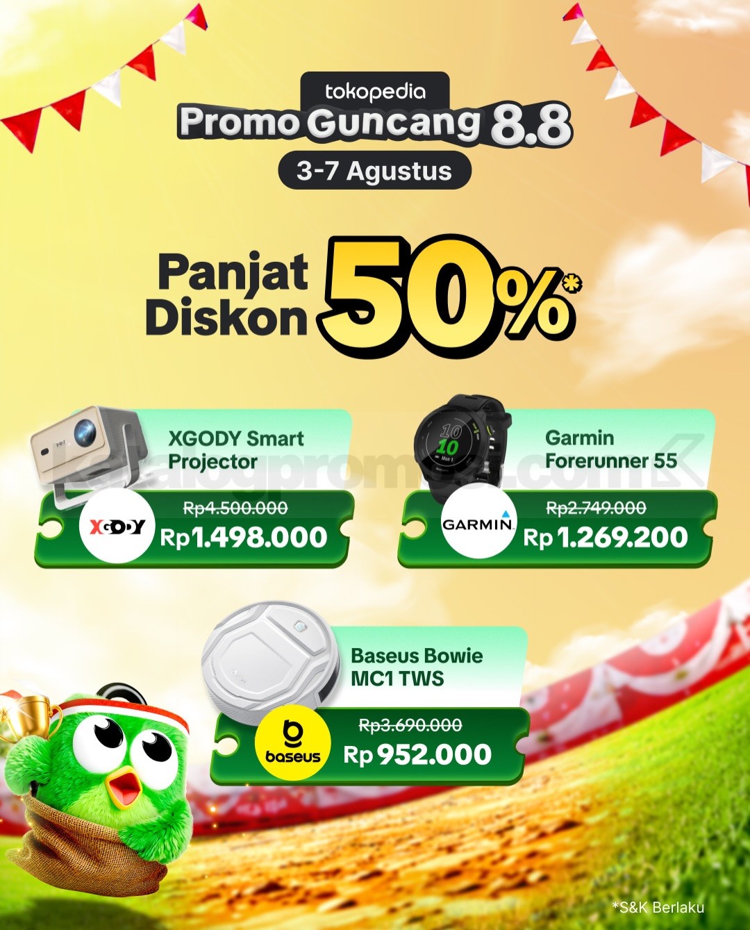 Promo Tokopedia Guncang 8.8 Flash Sale Rp8.000 & Diskon 80% Promo Tokopedia Guncang 8.8 Flash Sale Rp8.000 & Diskon 80% 12