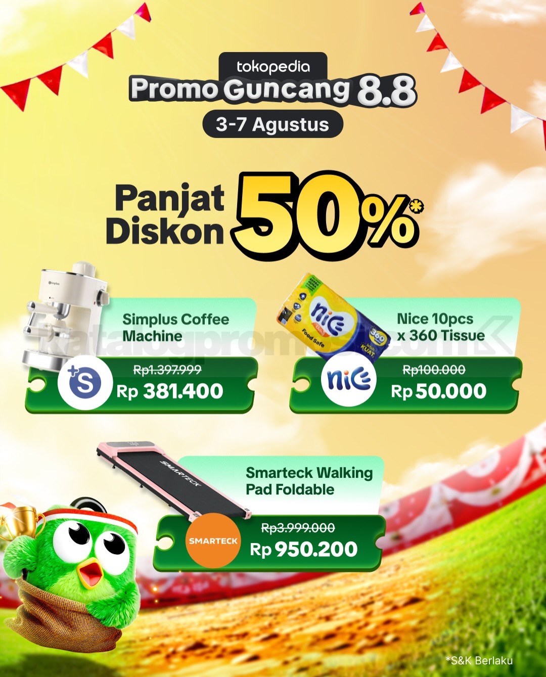 Promo Tokopedia Guncang 8.8 Flash Sale Rp8.000 & Diskon 80% Promo Tokopedia Guncang 8.8 Flash Sale Rp8.000 & Diskon 80% 13