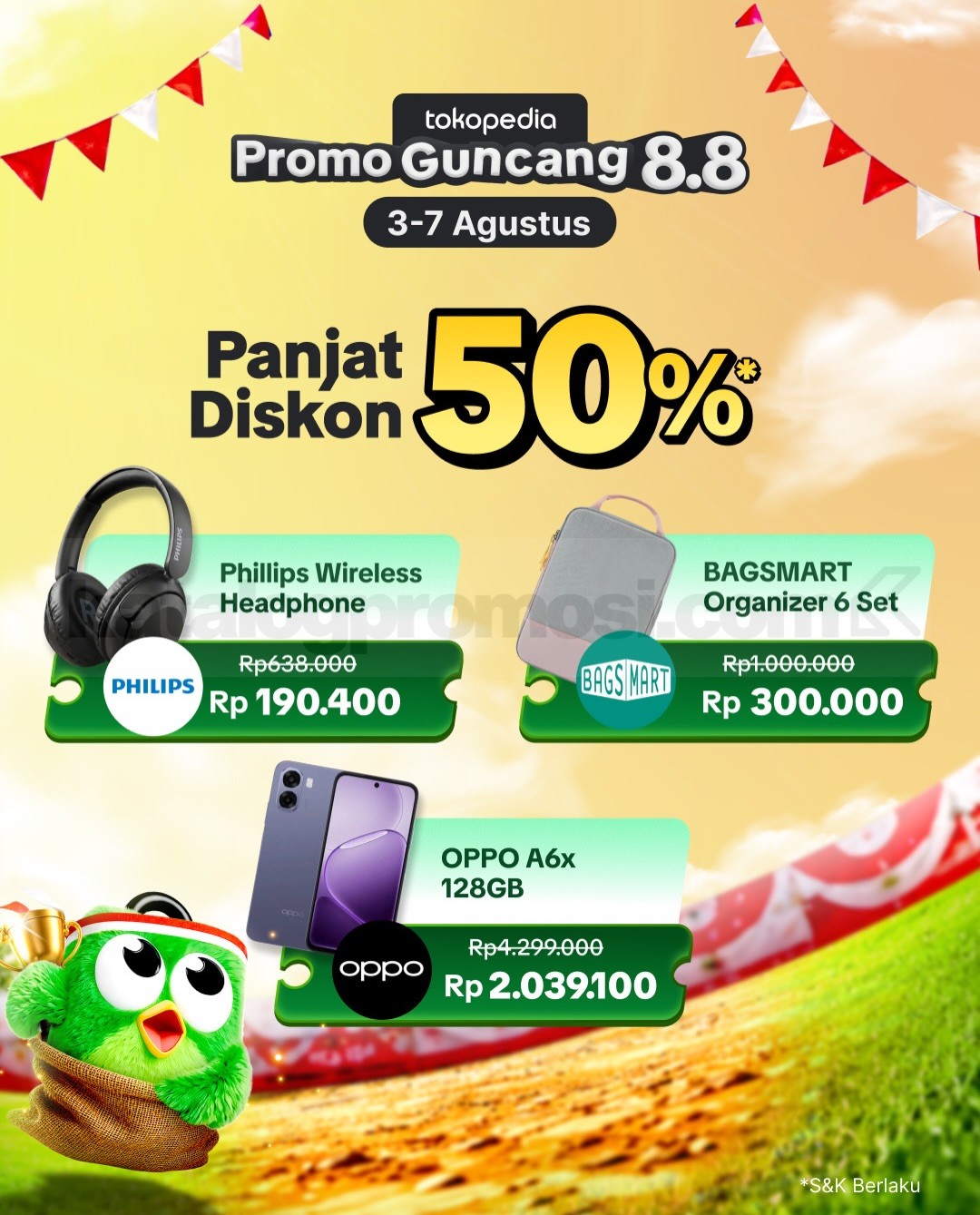 Promo Tokopedia Guncang 8.8 Flash Sale Rp8.000 & Diskon 80% Promo Tokopedia Guncang 8.8 Flash Sale Rp8.000 & Diskon 80% 15
