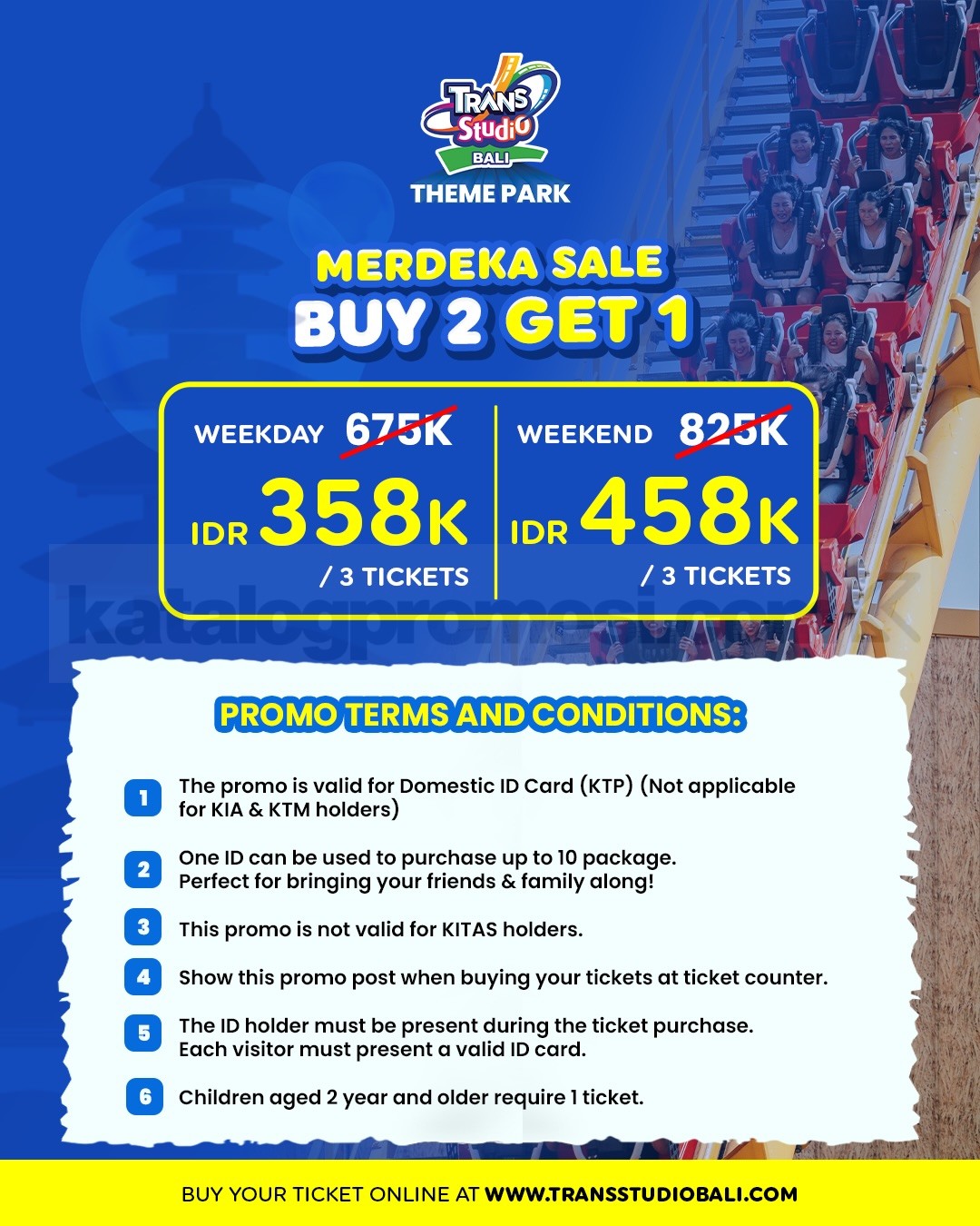 Promo Trans Studio Bali Merdeka Sale Buy 2 Get 1 Promo Trans Studio Bali Merdeka Sale Buy 2 Get 1 1