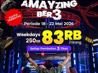 Promo Trans Studio Cibubur AMAYZING Ber 3 Rp. 83.000 tiket weekday minimal 3 tiket