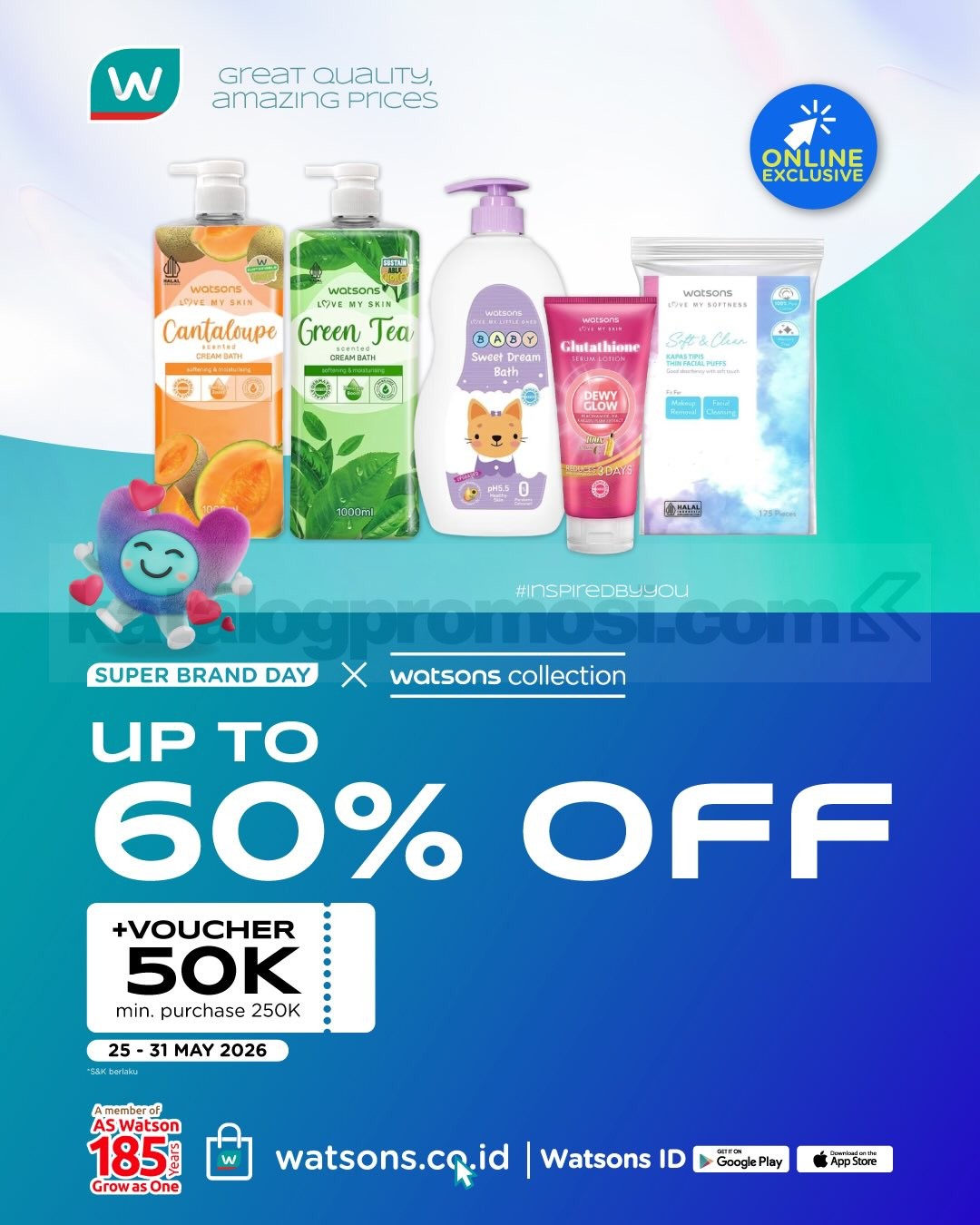 Promo Watsons Super Brand Day Diskon hingga 60% Promo Watsons Super Brand Day diskon hingga 60% skincare makeup