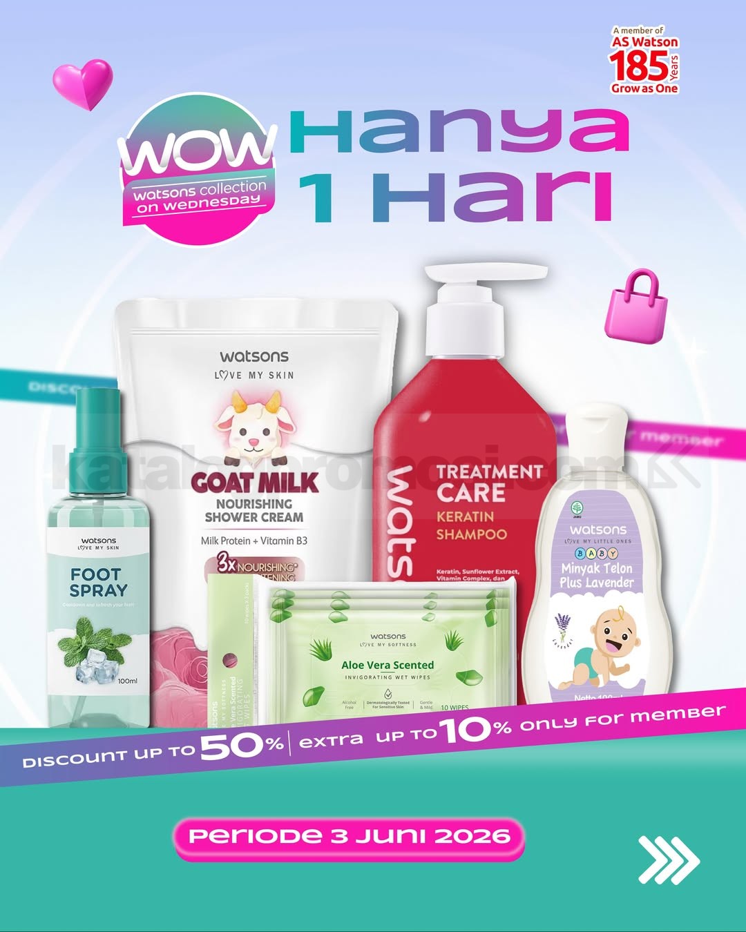 Promo Watsons WOW Diskon hingga 50%