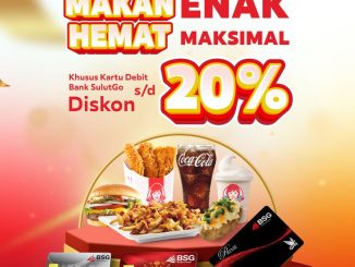 Promo Wendy's Bank SulutGo Diskon Hingga 20% dengan Kartu Debit BSG