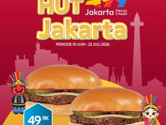 Promo Wendy's HUT Jakarta 2 Beef Burger Rp. 49.900 periode 10 Juni hingga 22 Juli 2026