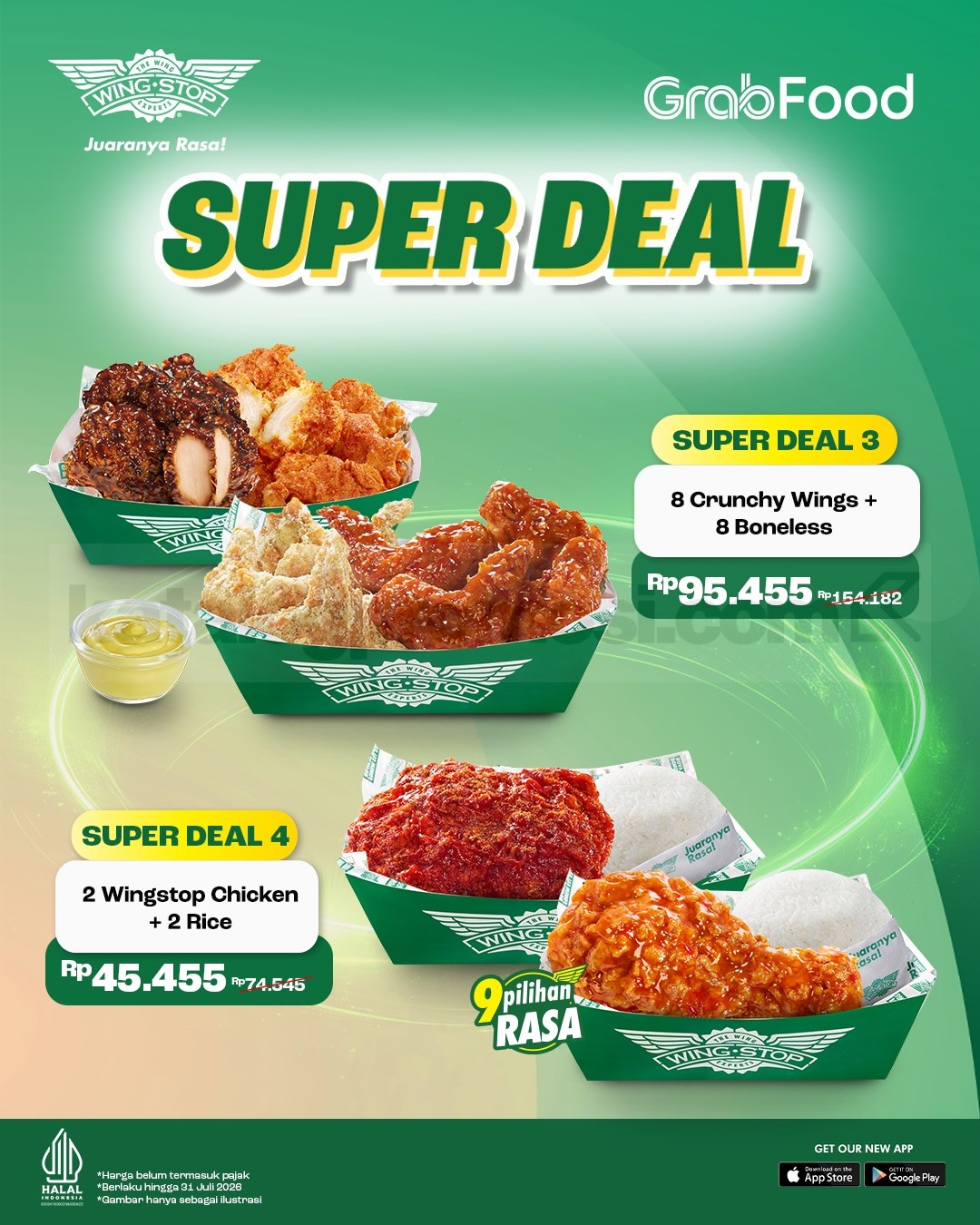 Promo Wingstop GrabFood Super Deal Mulai Rp. 45.455 Promo Wingstop GrabFood Super Deal Mulai Rp. 45.455 2