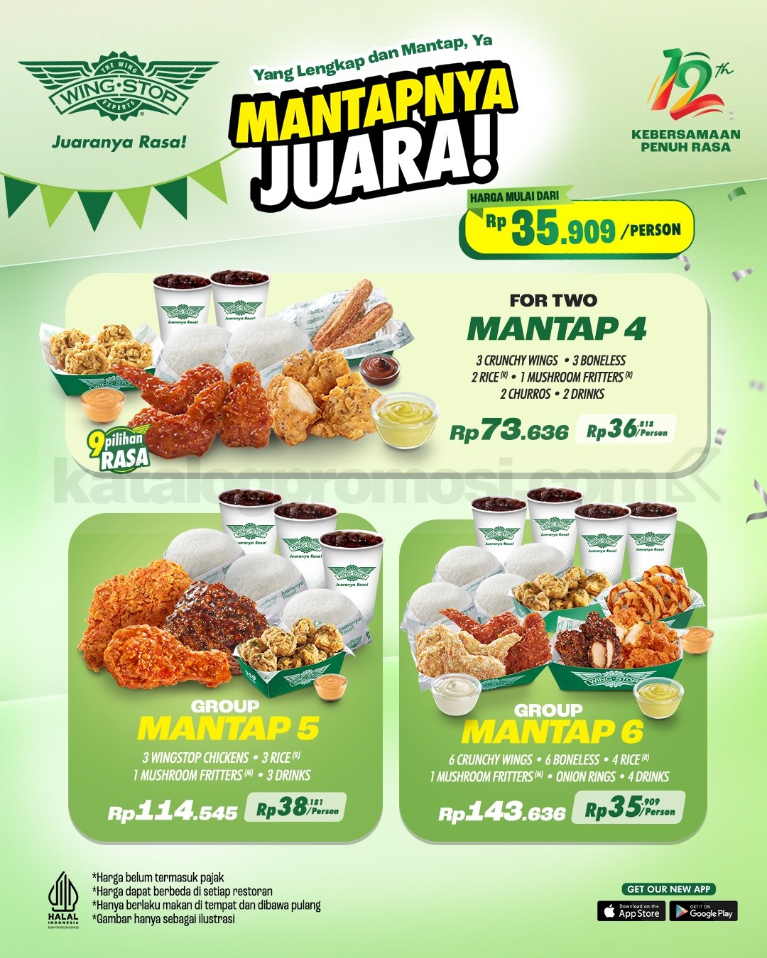 Promo Wingstop Paket Mantapnya Juara mulai Rp. 35.909 Promo Wingstop Paket Mantapnya Juara mulai Rp. 35.909 2