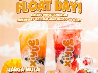 Promo XiYue Funtastic Float Day mulai Rp. 18.000 untuk Strawberry QQ Float dan Mango QQ Float selama Juni 2026