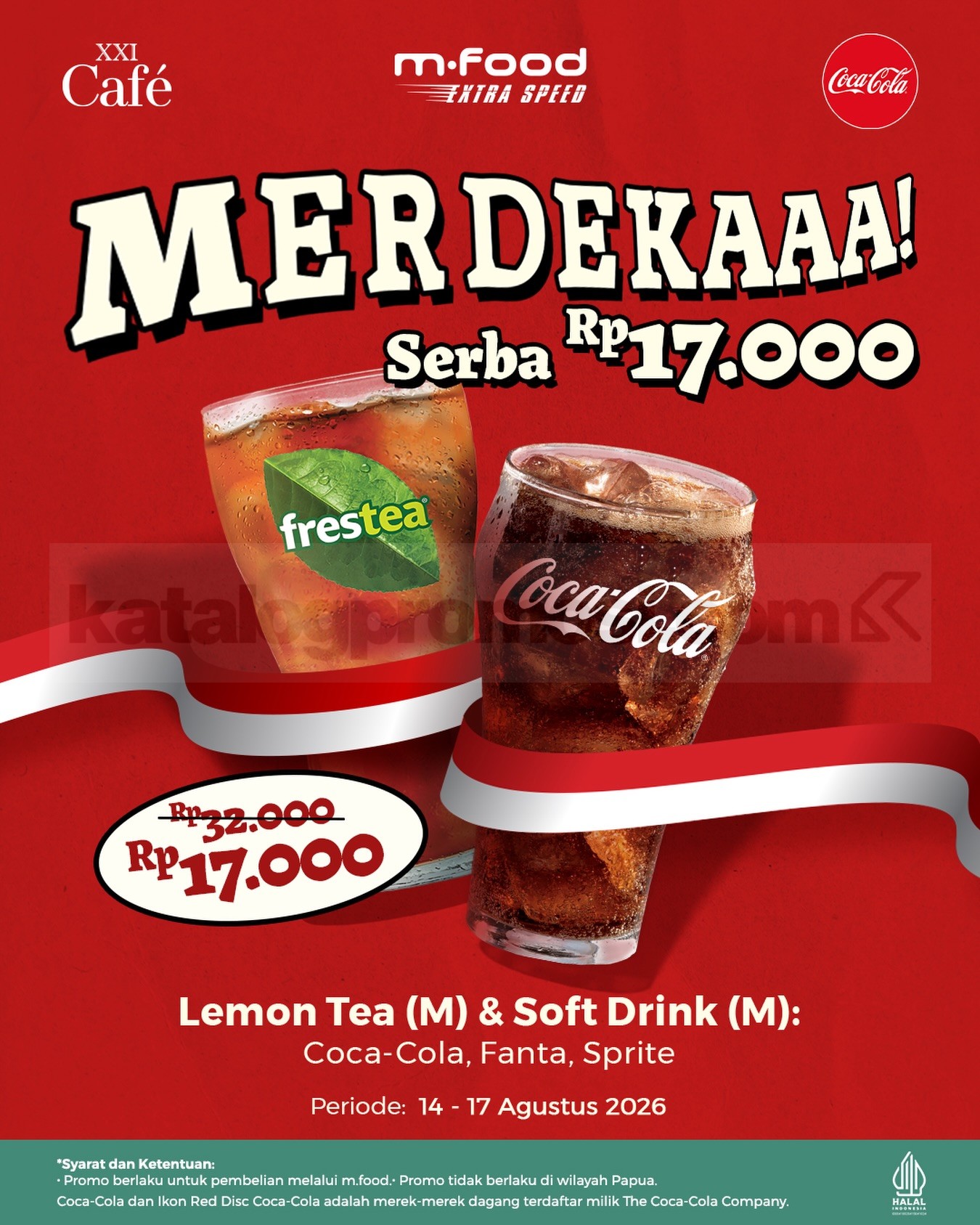 Promo XXI Café Merdeka Serba Rp17.000 Promo XXI Café Merdeka Serba Rp17.000 untuk Lemon Tea dan soft drink ukuran M