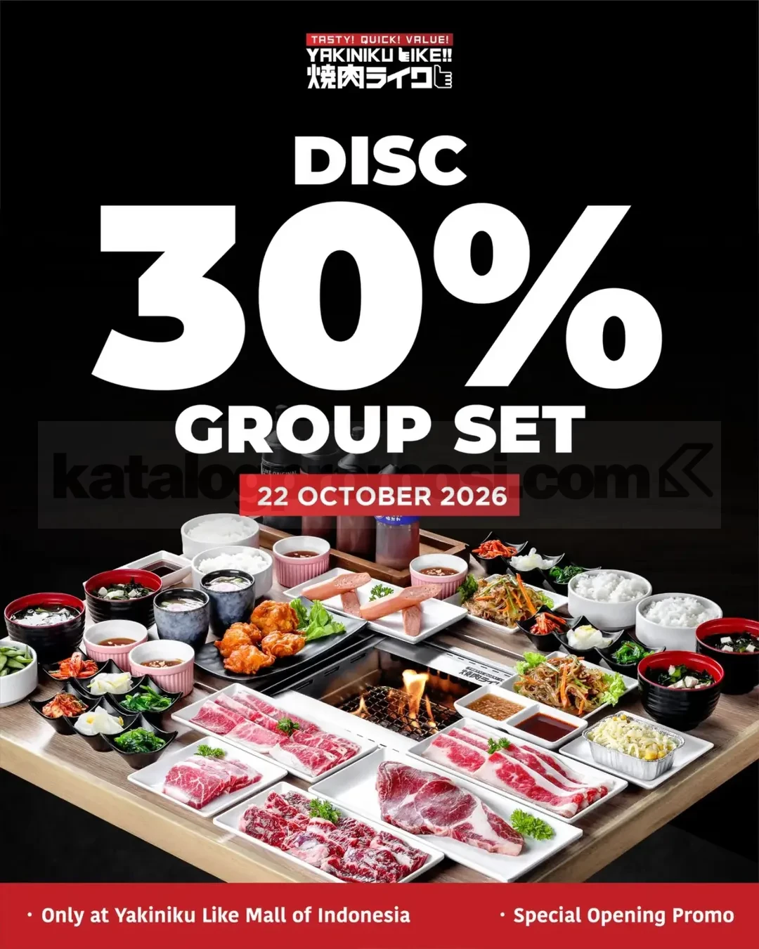 Promo Yakiniku Like Reopening Mall Of Indonesia Diskon hingga 50%