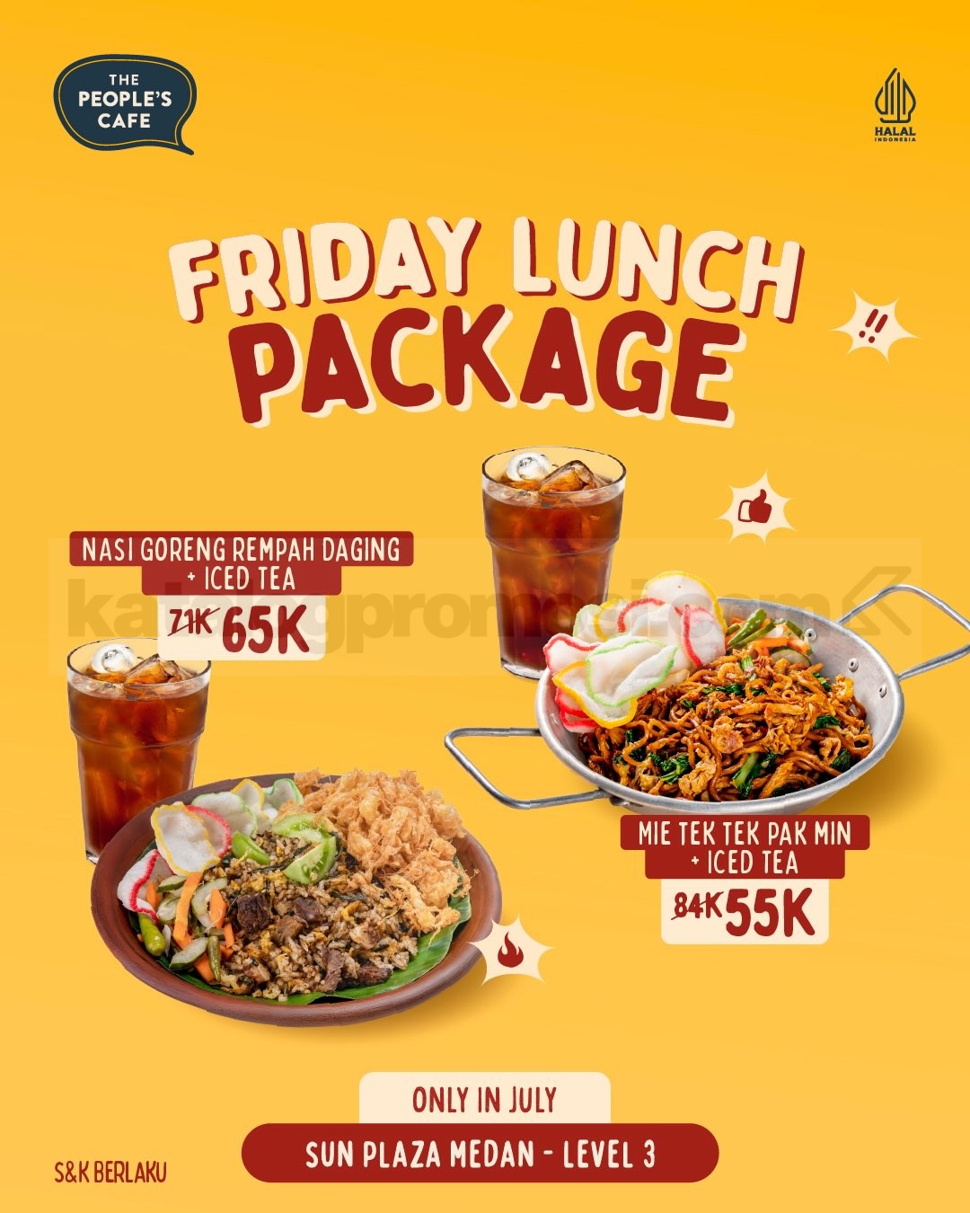 Promo The People's Cafe Friday Lunch Package Mulai Rp. 55.000 Promo The People's Cafe Friday Lunch Package Mulai Rp. 55.000 di Sun Plaza Medan dengan pilihan paket makan siang.