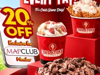Promo Cold Stone Diskon 20% untuk MAPCLUB Member minimum pembelian Rp. 200.000