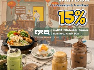 Promo QQ Kopitiam Tangcity Mall Diskon 15% Pengguna BCA dengan minimum transaksi Rp. 300.000
