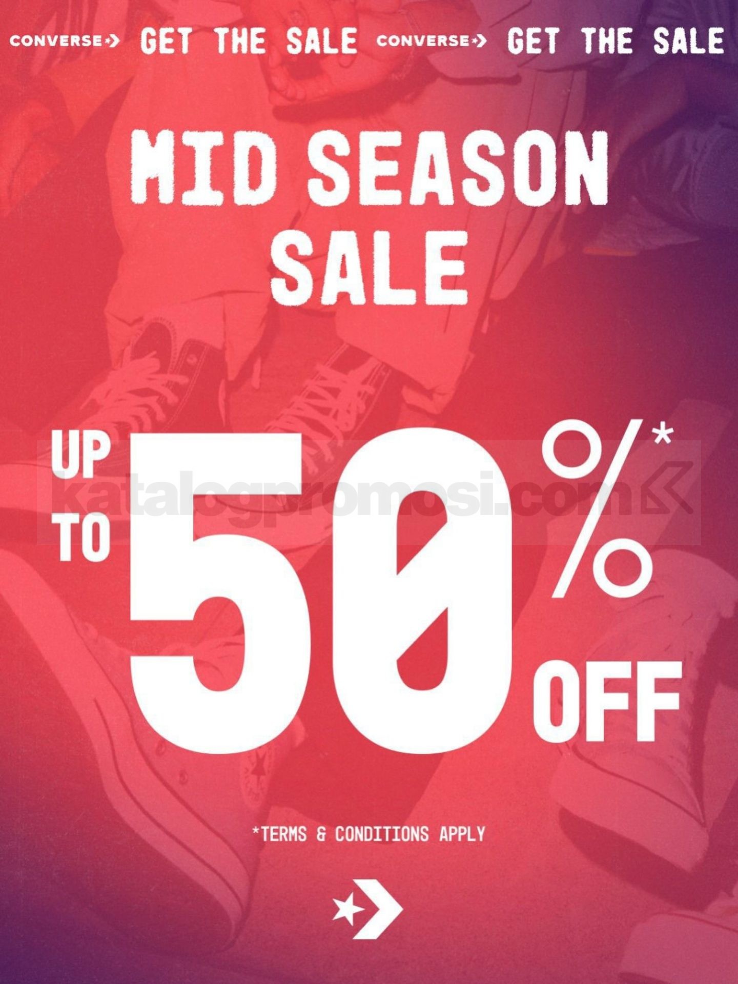 Promo Converse Mid Season Sale Diskon hingga 50% Promo Converse Mid Season Sale Diskon hingga 50% pada 1–13 September 2026