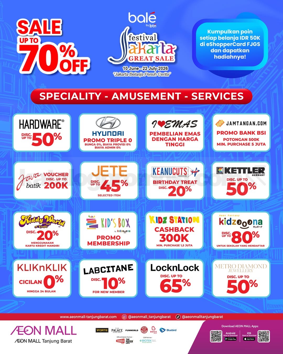 Festival Jakarta Great Sale 2026 di AEON Mall Tanjung Barat Festival Jakarta Great Sale 2026 di AEON Mall Tanjung Barat 7