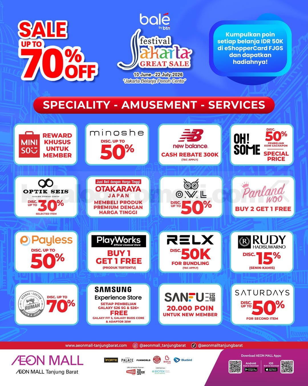 Festival Jakarta Great Sale 2026 di AEON Mall Tanjung Barat Festival Jakarta Great Sale 2026 di AEON Mall Tanjung Barat 8